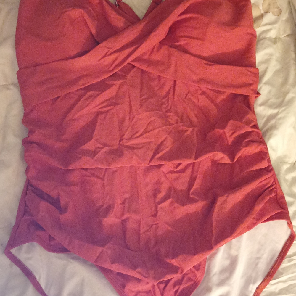 Women's Sz 16 Coral One Piece Swimsuit